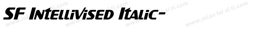 SF Intellivised Italic字体转换